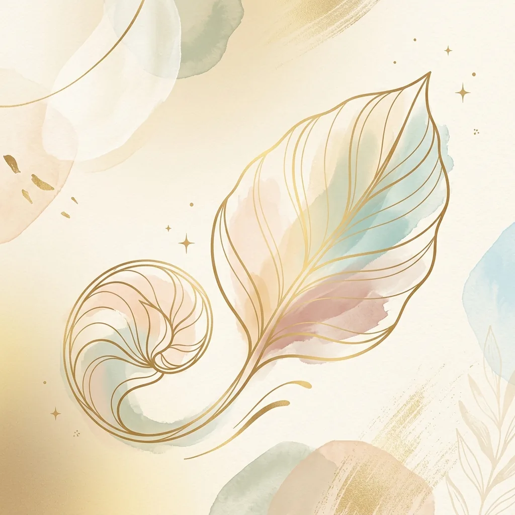Abstract botanical illustration representing recovery